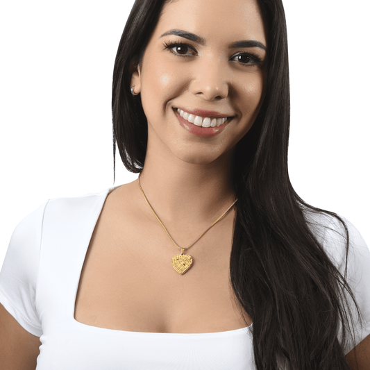 Custom Heart Pendant - 18k Gold Plated