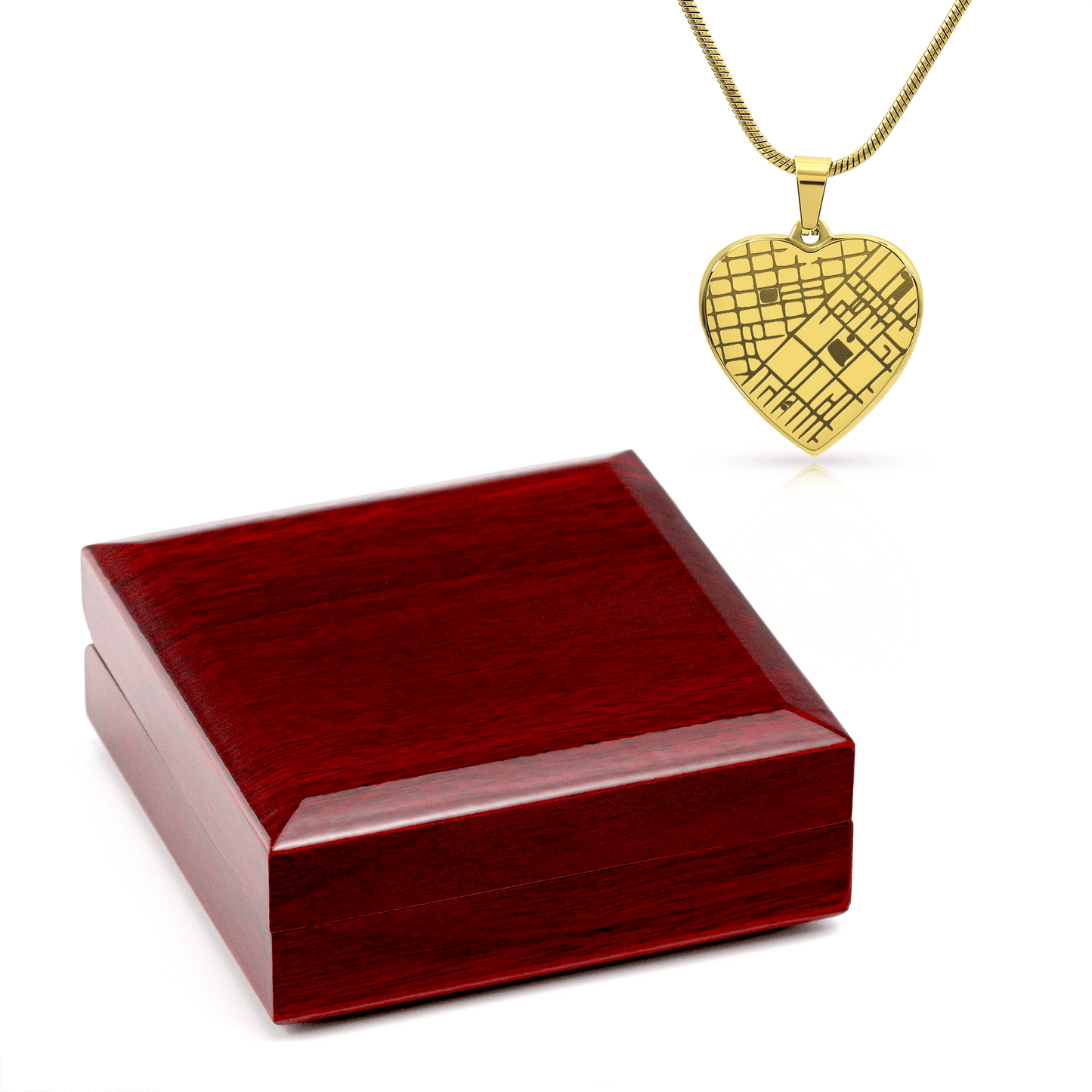 Custom Heart Pendant - 18k Gold Plated