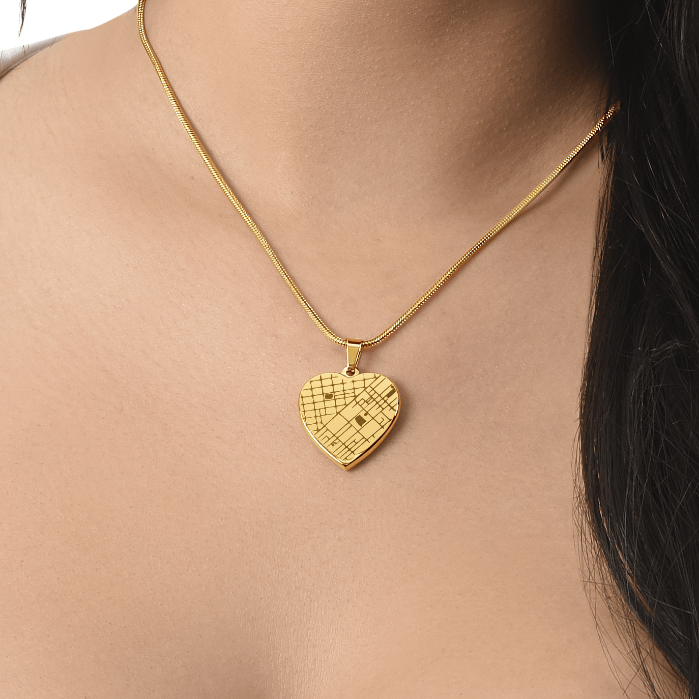 Custom Heart Pendant - 18k Gold Plated